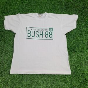 Vintage 1988 George Bush Shirt Womens XL 21x24 Massachusetts